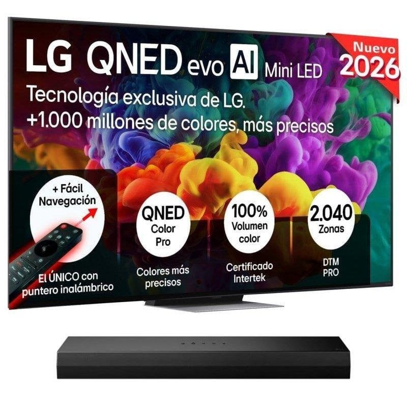 TV LG QNED MiniLED 75QNED86B6B 75" 4K UltraHD 144Hz Smart TV WebOS Dolby Vision Barre Son LG S20A