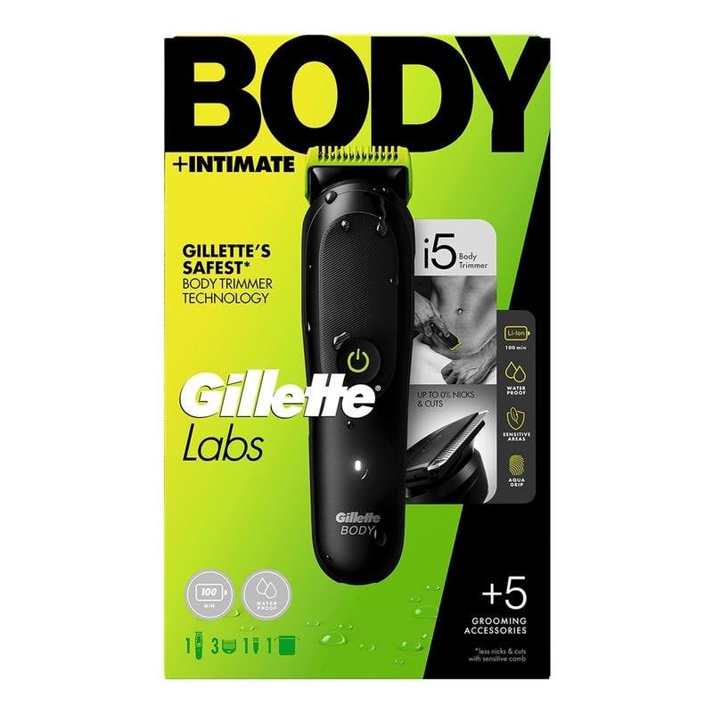 Cortapelos GilletteLabs i5 Body Intimate inalámbrico 100min 3 peines resistente al agua