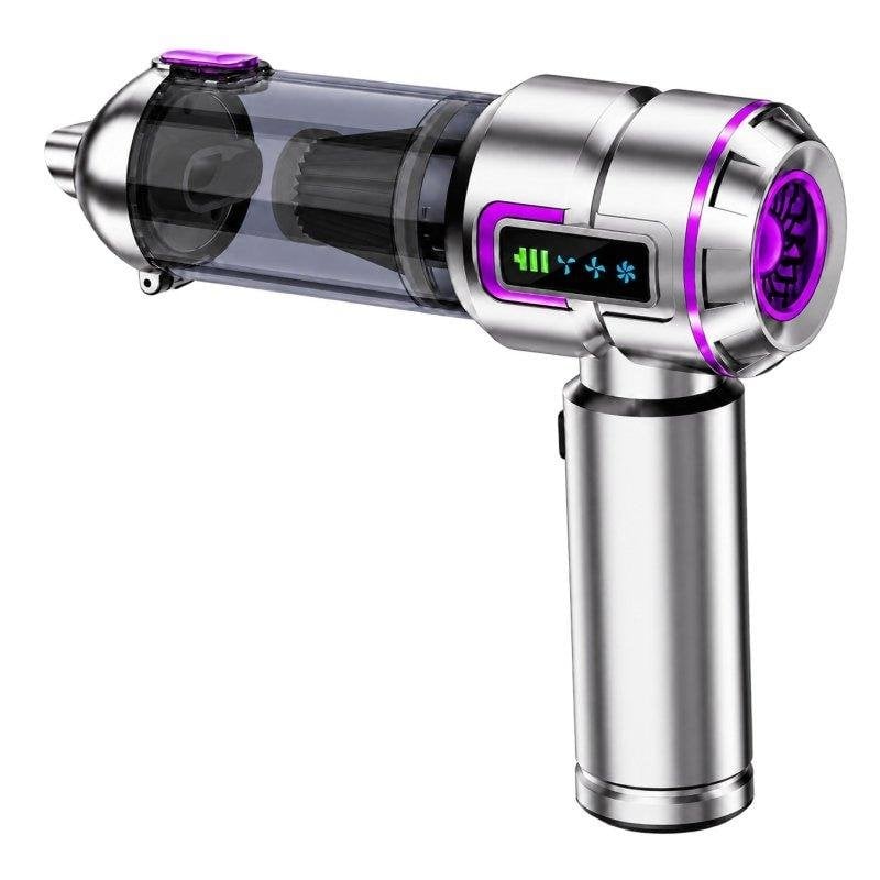 Aspirateur à Main Sans Fil Blossom 6000mAh Argent et Violet 4-en-1