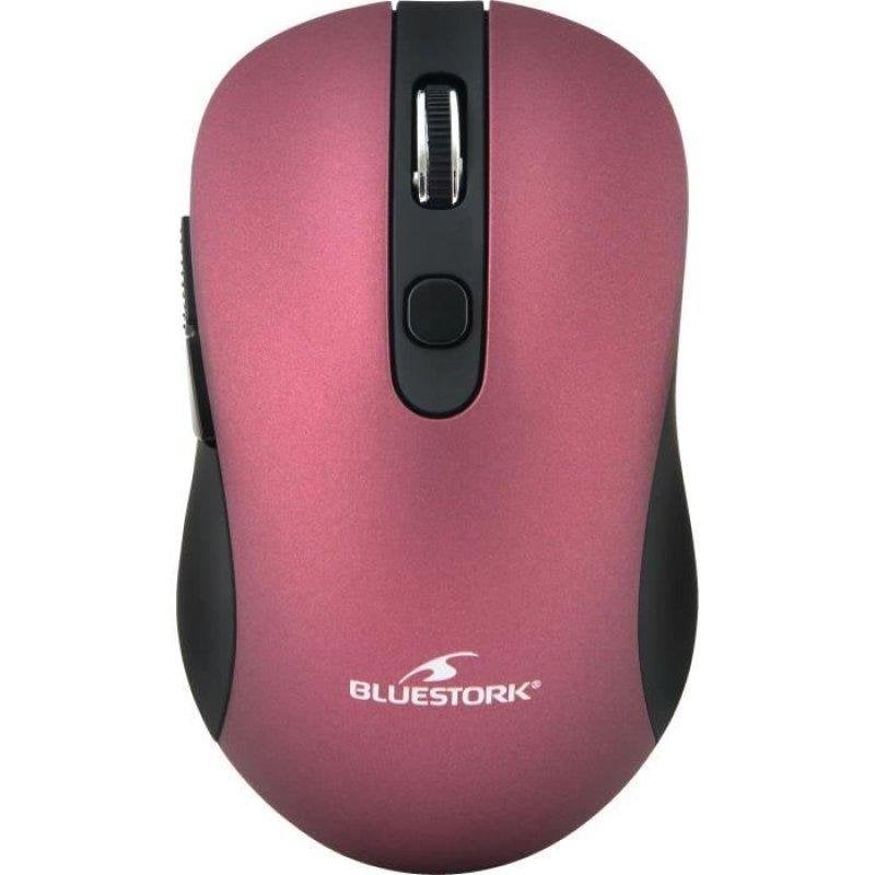 Ratón Bluestork Office 60 WL inalámbrico 1600 DPI negro y púrpura, 6 botones