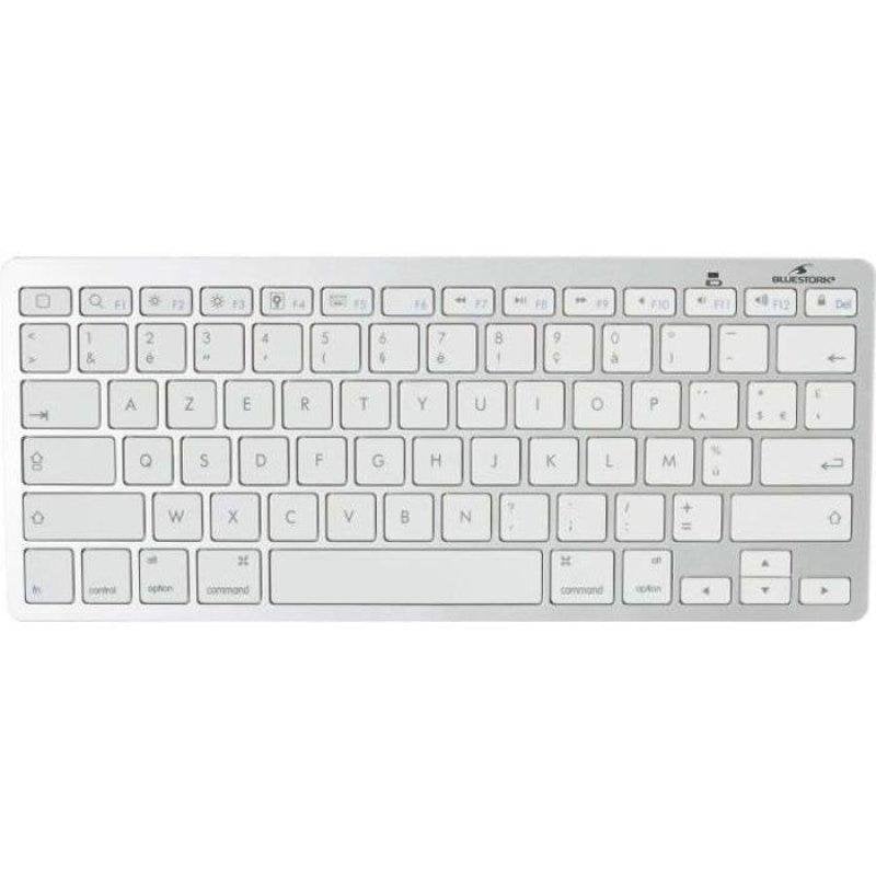 Teclado Bluestork Mini Mac de Membrana TKL Bluetooth Blanco Francés