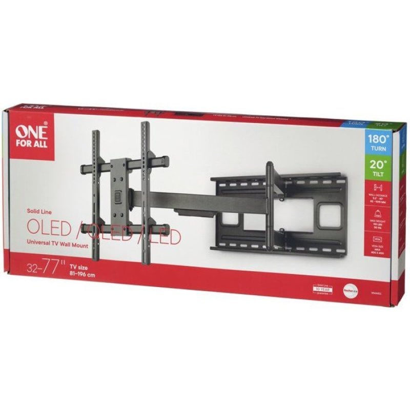 One For All Support TV mural 32 a 77 pouces VESA max 400, pivotant 180 degres