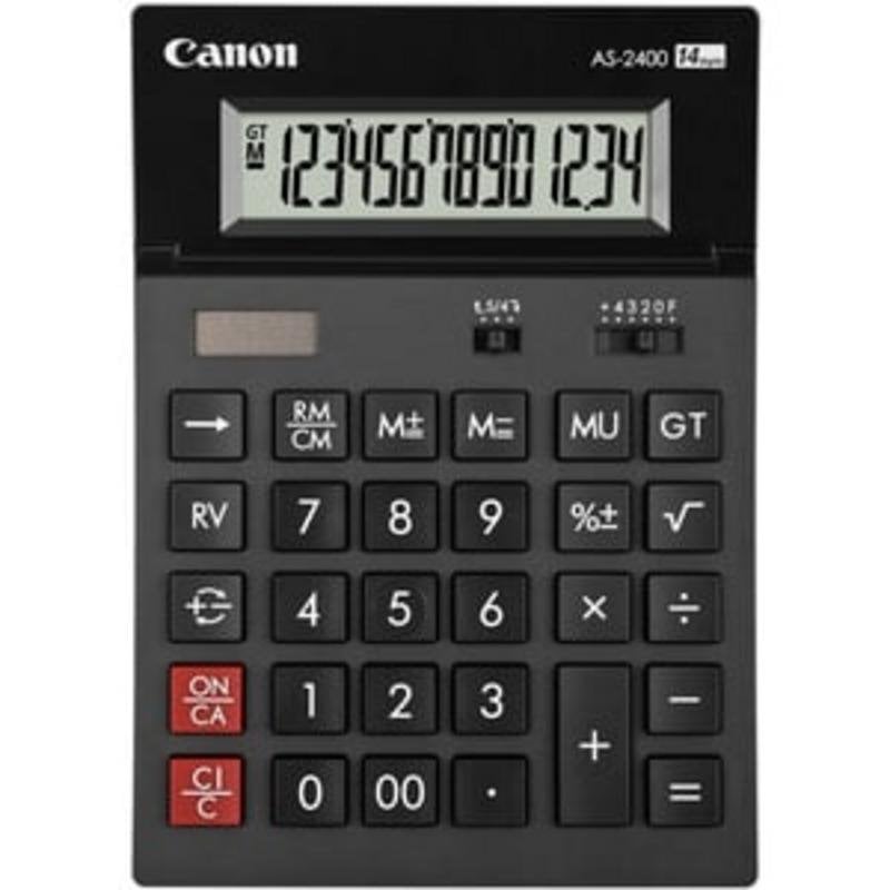 Calculatrice Canon AS 2400 14 chiffres ecran basculant solaire