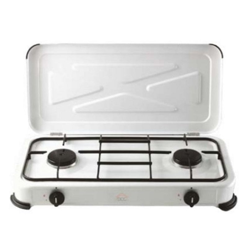 Piastra da cucina a gas DCG Eltronic EKP2422 Bianco 2 zone Piano