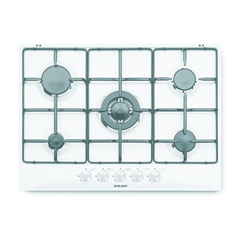 Gaskochfeld GLEM GAS GT755WH 5 Brenner 68,5 cm Weiß