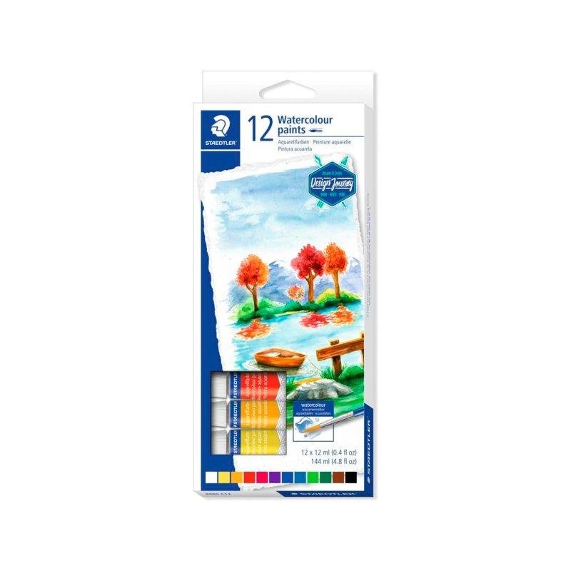 Set de 12 tubes d'aquarelle Staedtler Design Journey