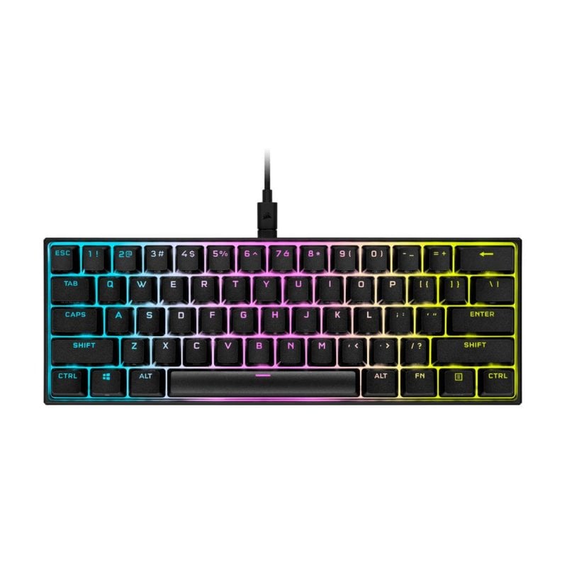 Clavier Corsair K65 RGB MINI mecanique 60% Cherry MX Red RGB Noir Francais