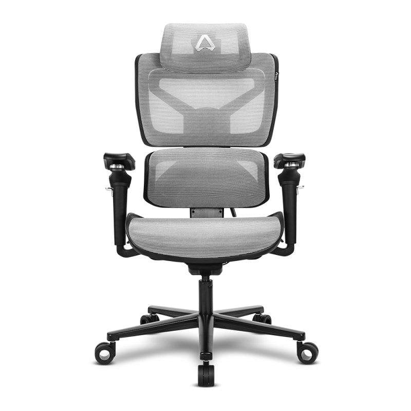 Silla de oficina Alpha Gamer Mist negra/gris con respaldo de malla