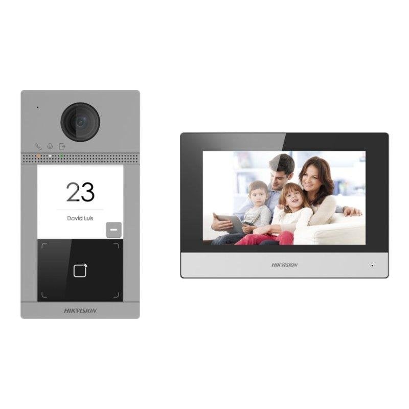 Interphone video Hikvision WiFi 7 Full HD 124 degres IP65 IK08