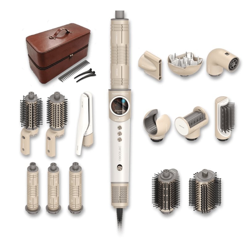 Moldeador multifunción AirGlisse 18in1 1400 W Coanda 18 accesorios champán