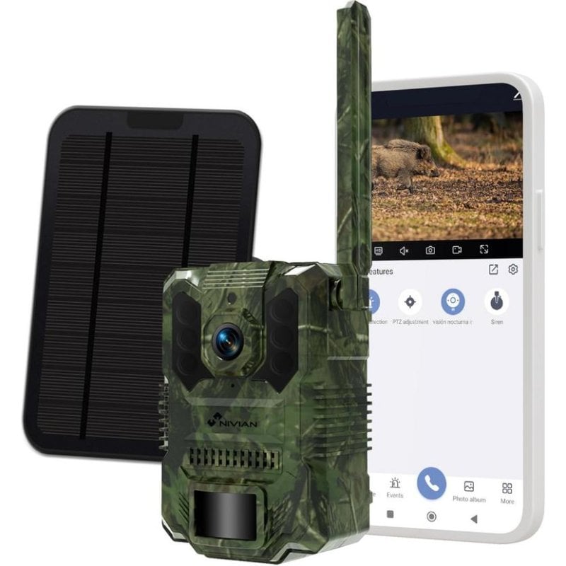 Câmera de vigilância NIVIAN NV-TRAILCAM FullHD Visão Noturna Externa IA Áudio Bidirecional