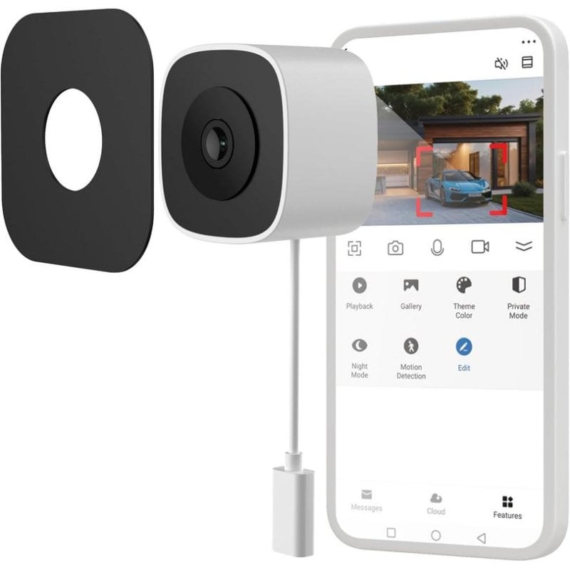 Câmera de vigilância Nivian NVS-IPC-I6-WINDOW FullHD Visão Noturna Interna e Externa IA