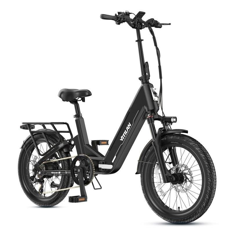 Velo electrique Vitilan U9 pliable 500 W 48 V 15 Ah noir