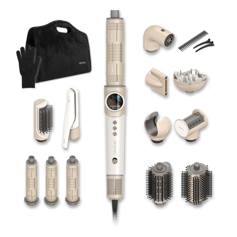 Moldeador multifunción Cecotec AirGlisse 17in1 1400 W Coanda 17 accesorios champán