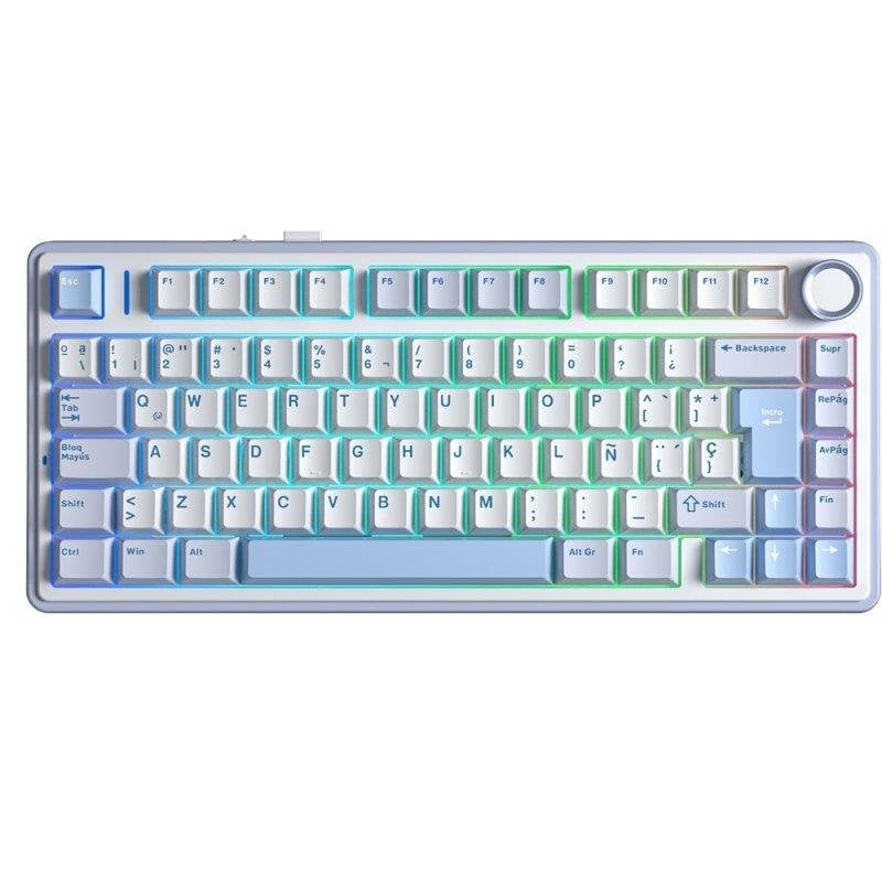 Teclado Aula F75 Magnético Compacto 75% Tri-modo Bluetooth RGB Hot-Swap