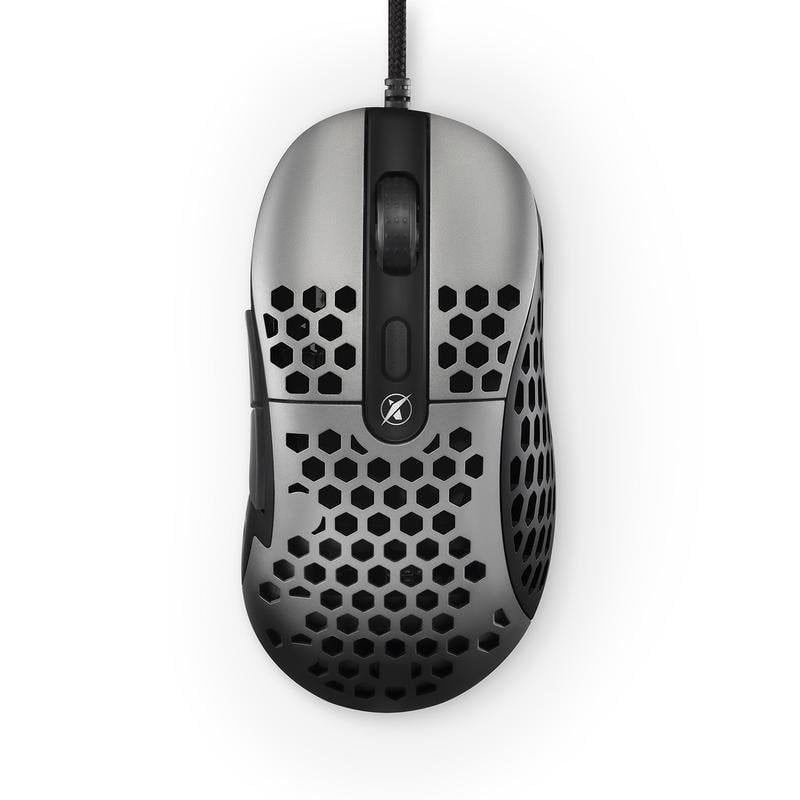 Mouse Niceboy ORYX M666 Daemon USB 10000 DPI Nero Grigio Gaming 6 Pulsanti