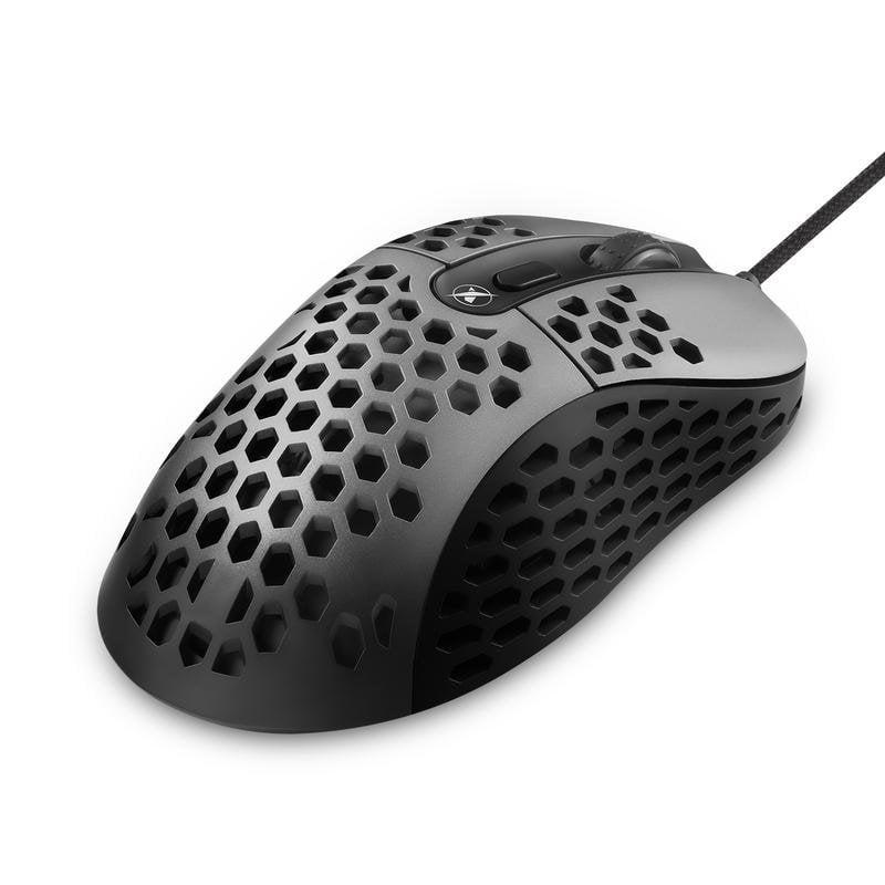 Maus Niceboy ORYX M666 Daemon USB 10000 DPI Schwarz Grau Gaming 6 Tasten