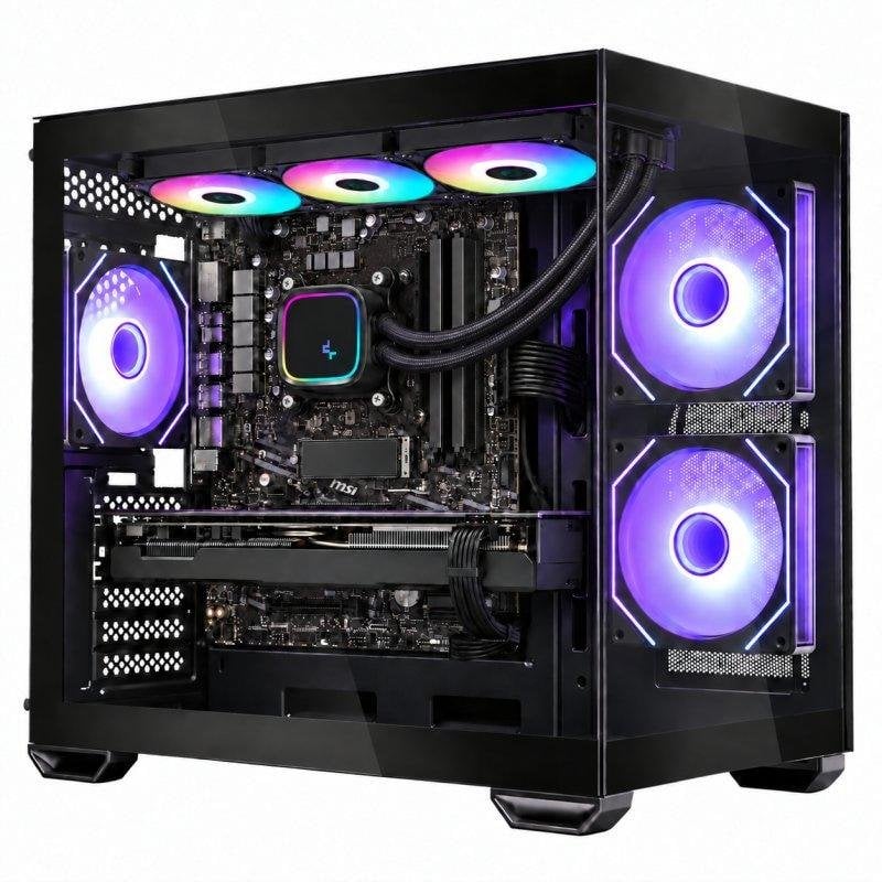 PC de bureau DECLICINFO AMD Ryzen 5 5600 16 Go RTX 5060 Ti Windows 11 Pro 1 To SSD watercooling