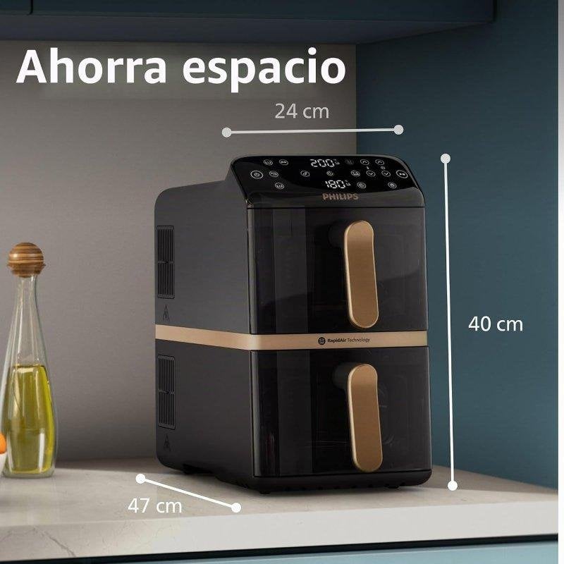 Friteuse Sans Huile Airfryer Vertical Duo NA462/70 – 10L, Technologie Rapid Air - vue 9