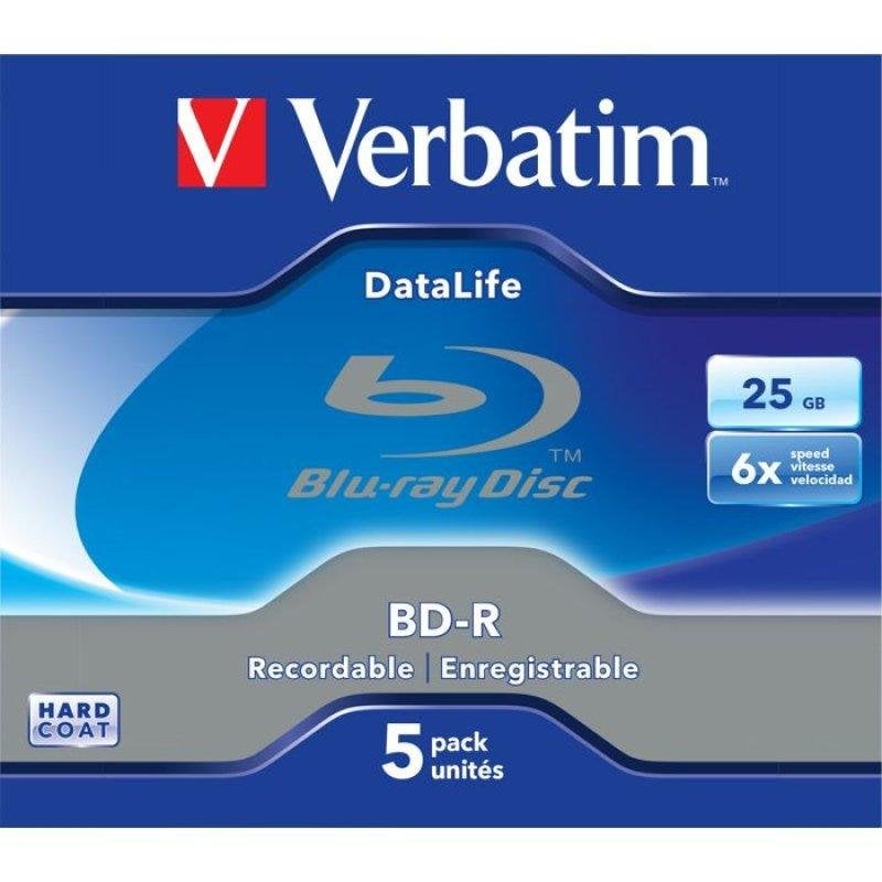 Disques BD R VERBATIM 25 Go 6x Boitier CD Lot de 5 - vue 3