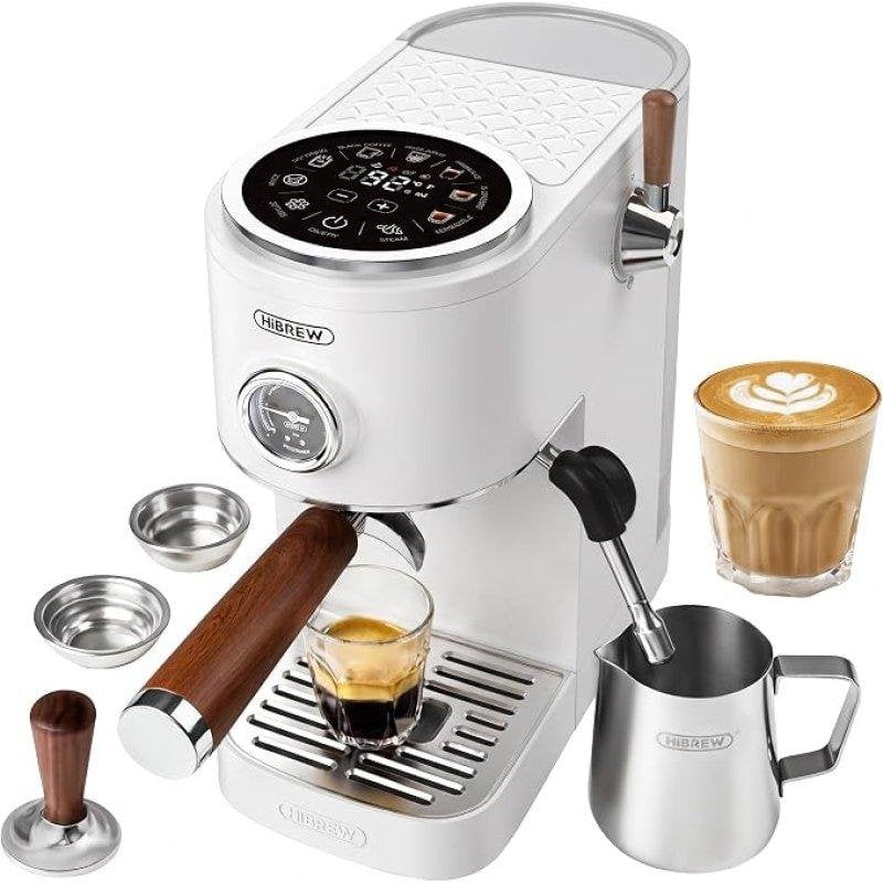 Cafetière expresso HiBREW H13 1,3 L 20 bars 2100 W blanche