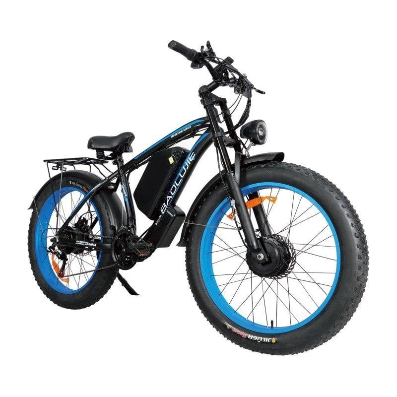 Bicicleta Eléctrica Baolujie DP2602 Motor Duplo 48V 23Ah Azul