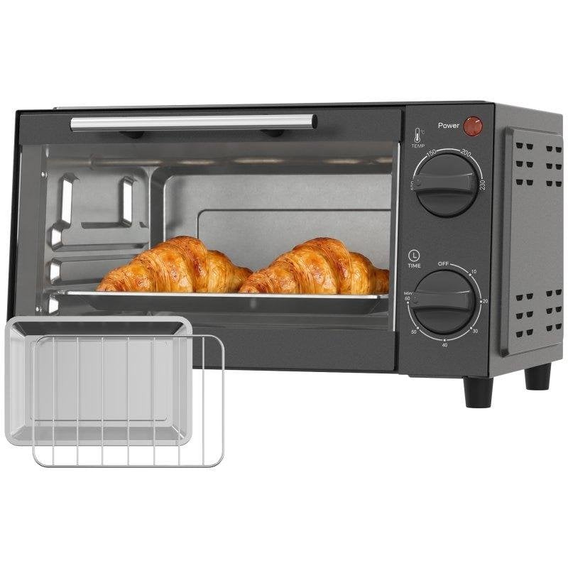 Horno de sobremesa Homcom 9L 35cm gris