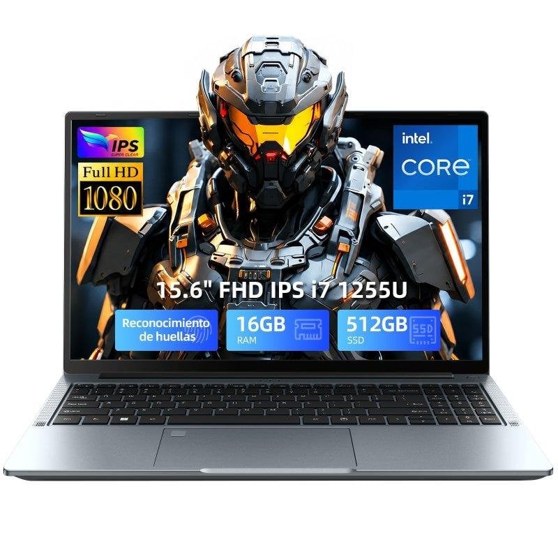 Portátil INTECHNE 15.6" Intel Core i7-1255U 16GB 512GB SSD Windows 11 Pro Inglés US