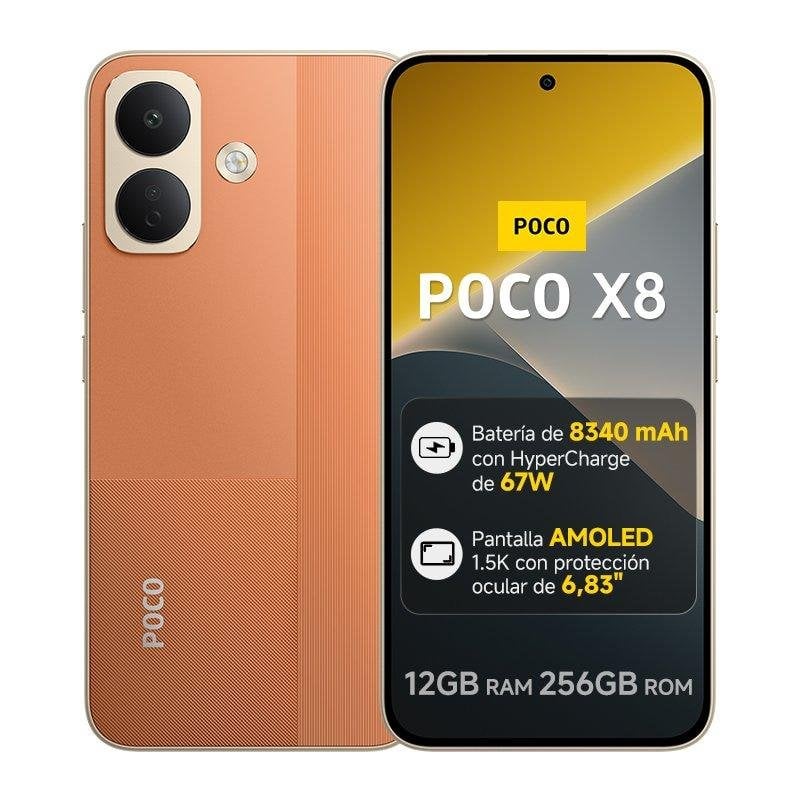 POCO X8 5G 12 GB 256 GB 6,83" Naranja