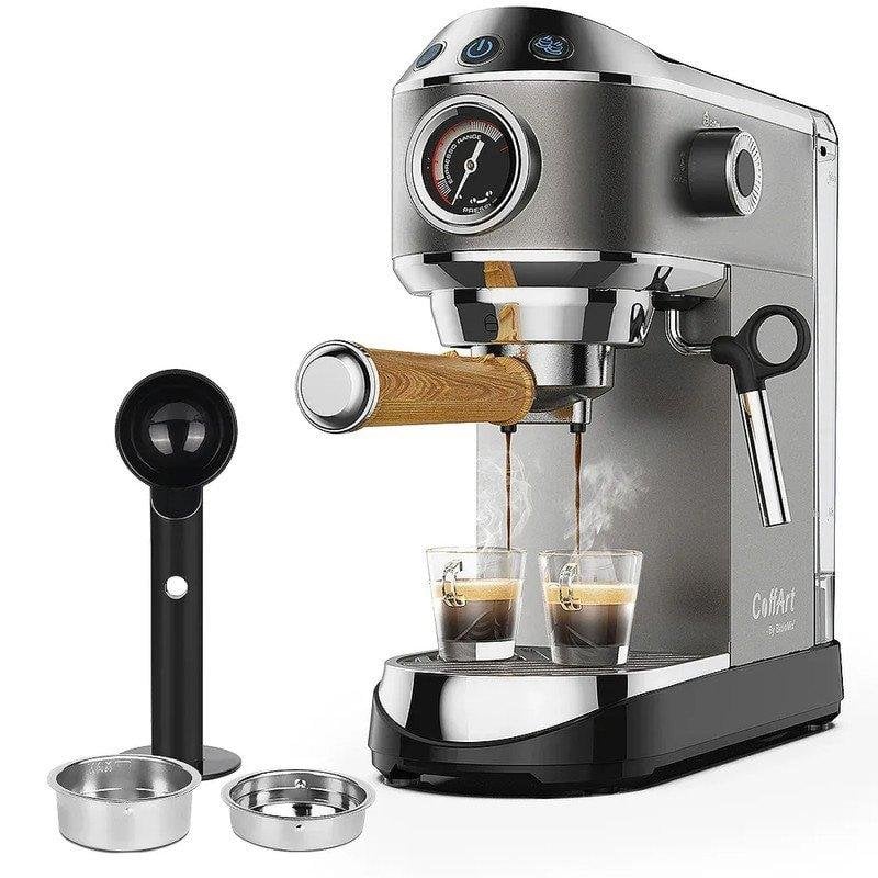 Cafetière expresso BioloMix CM7008 1,1 L 20 bars avec mousseur à lait
