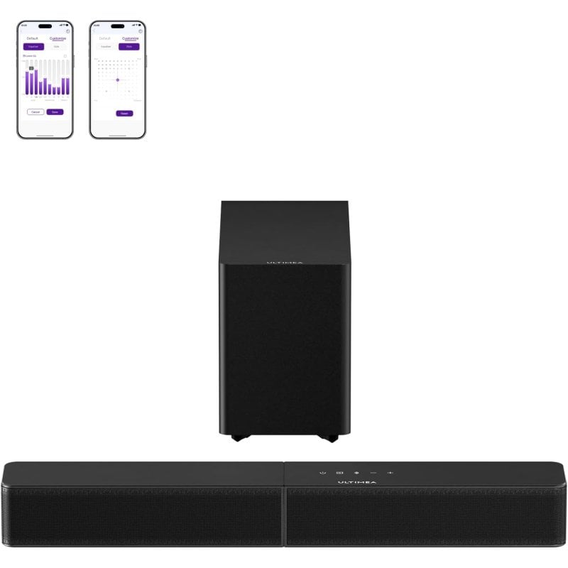 Barra de som Ultimea Poseidon M30 Stream 2.1 Bluetooth Wi-Fi HDMI ARC AirPlay 2