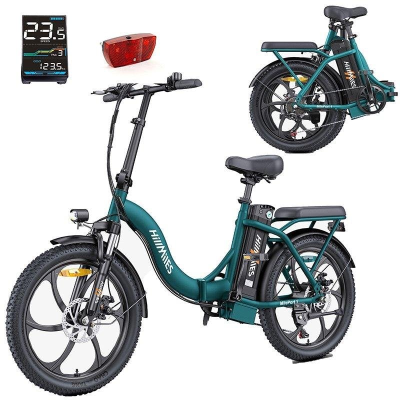 Bicicleta elétrica dobrável HillMiles MilePort 1 Upgrade 20" 250 W 13 Ah verde