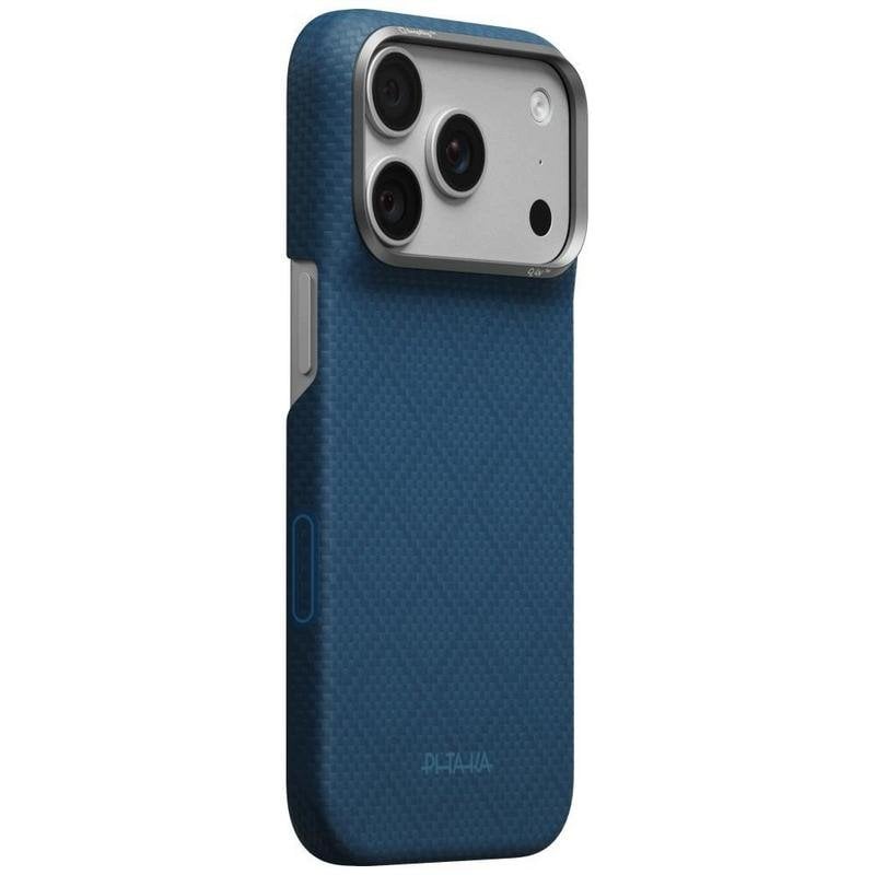 Funda para móvil Pitaka Edge Case Argyle azul MagSafe para iPhone 17 Pro y iPhone 18 Pro