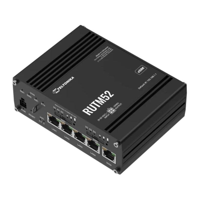 Router Teltonika RUTM52 5G Wi-Fi 5 3,3 Gbps doble SIM y eSIM