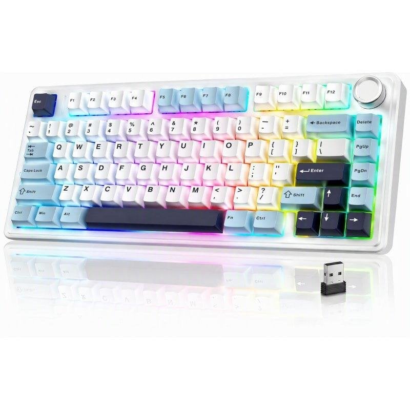 Tastiera Aula F75 Gaming Meccanica 75% Wireless RGB Hot-Swap Reaper