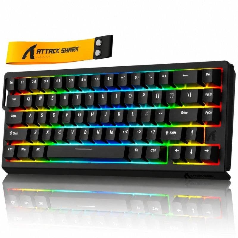 Tastiera ATTACK SHARK X68 HE magnetica 60% Rapid Trigger 8000 Hz RGB PBT USB-C