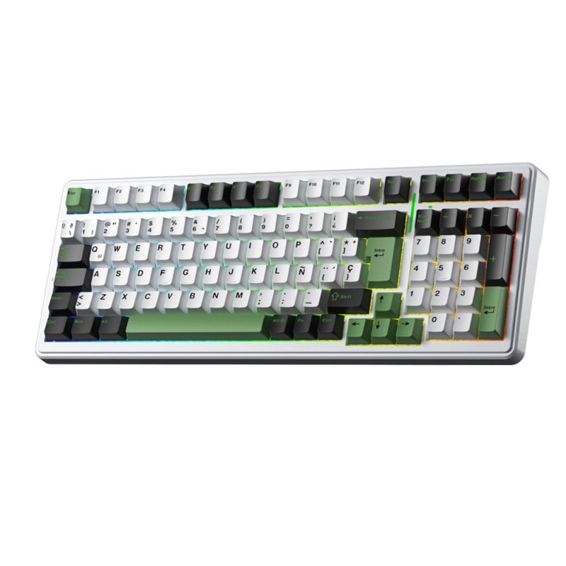 Clavier AULA F99 Gaming mécanique 96 % sans fil RGB Graywood V3