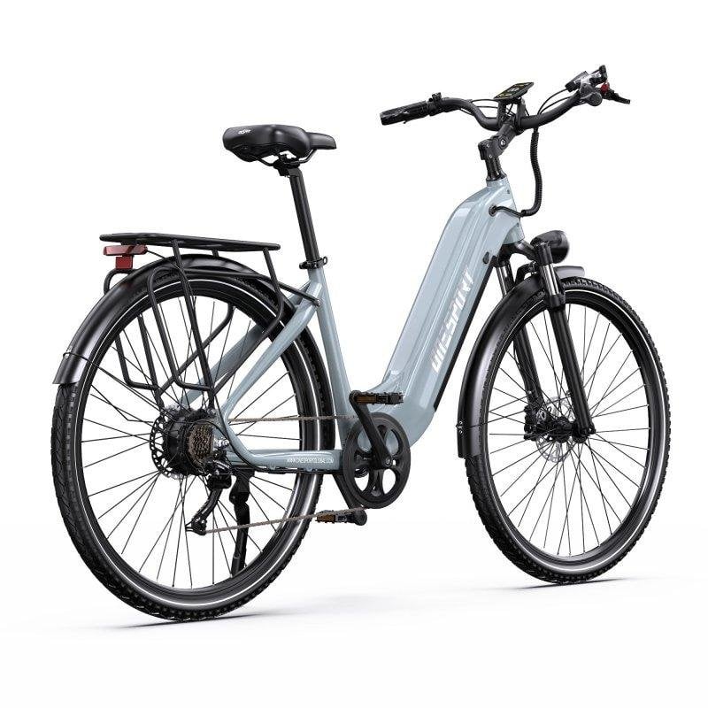 Bicicleta eléctrica OneSport OT05Max 250 W 36 V 22,5 Ah 700C gris