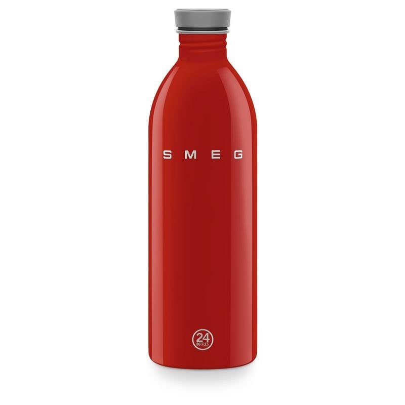 Borraccia in Acciaio Inox leggera, ermetica, 1000 ml, Rossa, Urban Bottle SMEG x 24Bottles Red - 24Bottles - Immagine 3