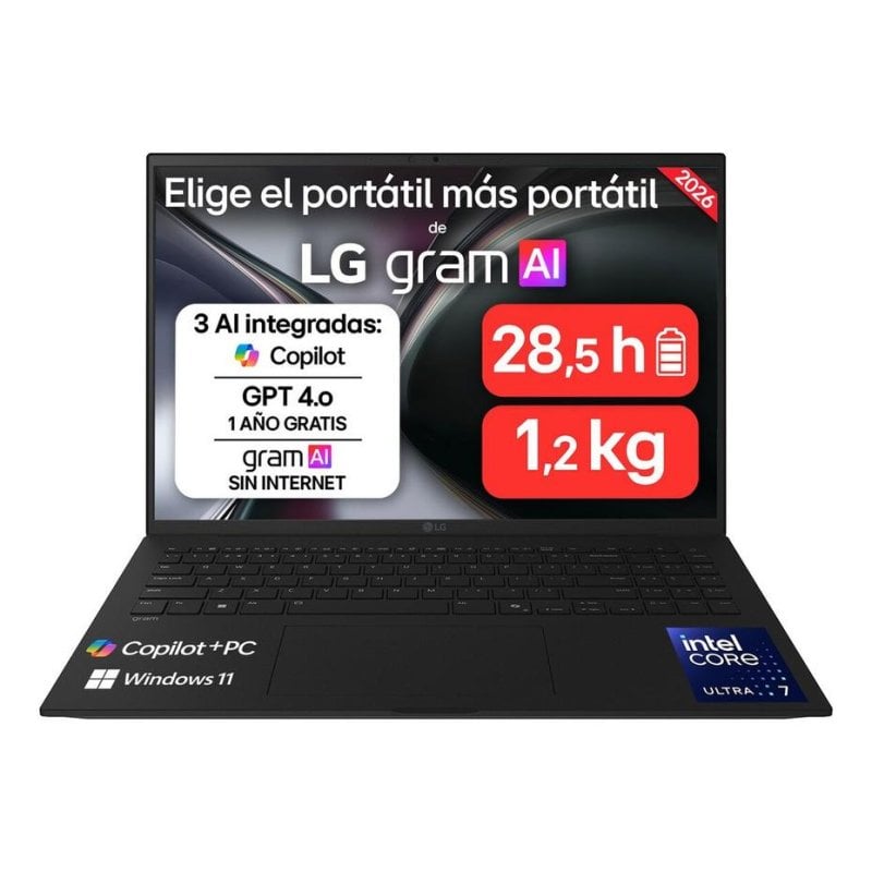 Ordinateur portable LG gram 16 16" Intel Core Ultra 7 258V 32Go 512Go SSD W11 Pro