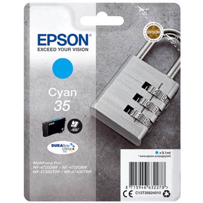 Epson 35 Cian Workforce Pro WF-4740DTWF/WF-4720DWF/WF-4725DWF