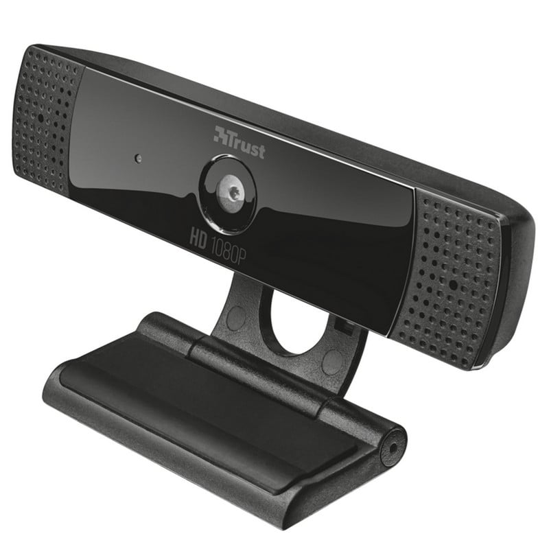 trust tyro webcam con microfono pc full hd 1080p