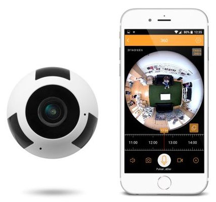 Unotec Câmara Wifi HD Cautium 5 com Ângular 360º