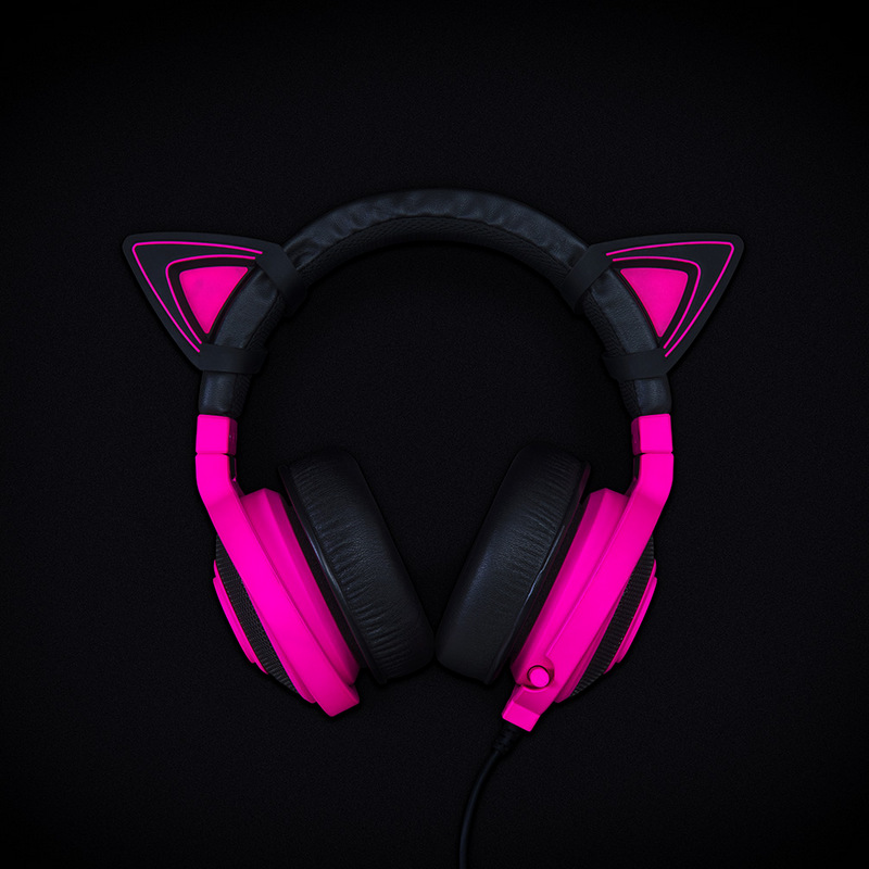 Razer Kitty Ears para Kraken Neon Purple