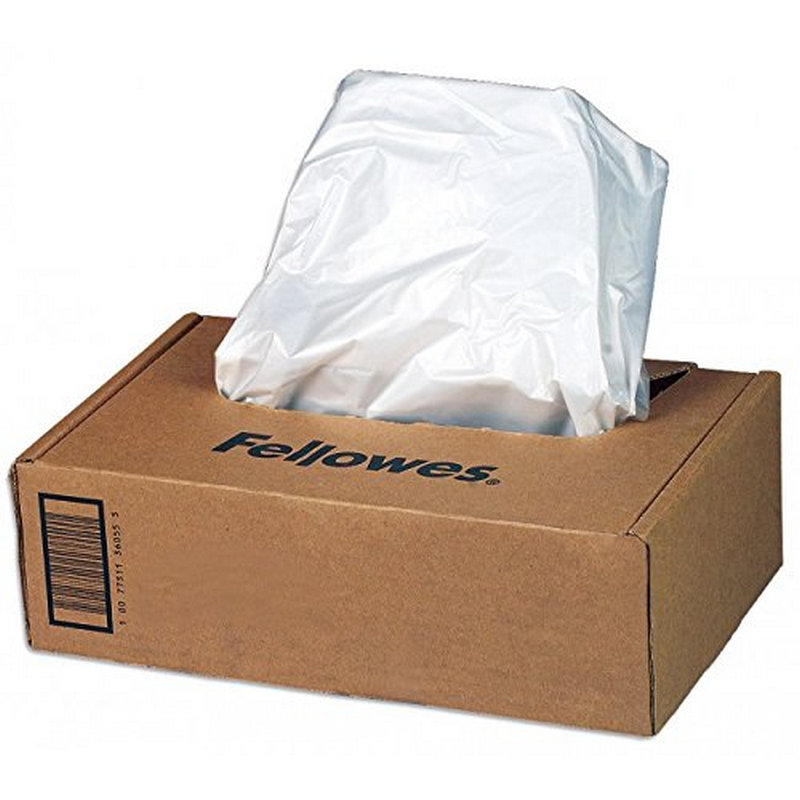 Sacs Récupérateur Fellowes - Lot De 50 - Pour Corbeilles De Destructeur 50-75 Litres - Vidage Propre Et Facile