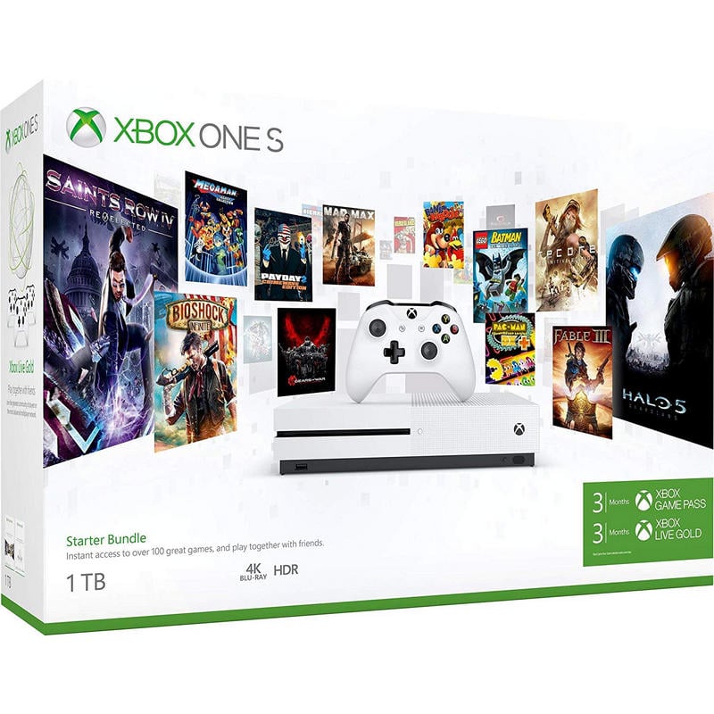 Console Xbox One S - 1 Terabyte + HDR + 4K Streaming + Jogo