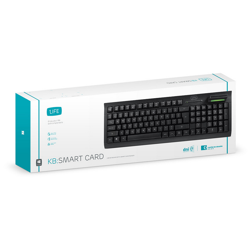 1Life KB Smart Card Teclado Con Lector De Tarjetas PcComponentes 1Life KB Smart Card Teclado Con Lector De Tarjetas PcComponentes