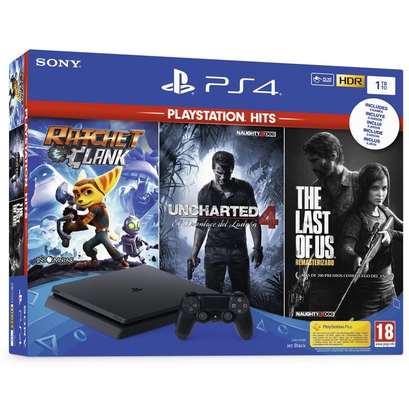 Playstation 4 Slim De 1tb +3 Juegos - Tecnología en oferta