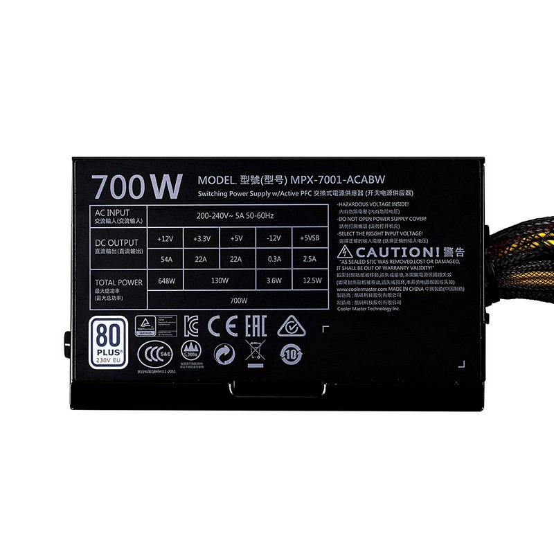 Cooler Master MasterWatt Lite 700W 80 Plus | PcComponentes.com