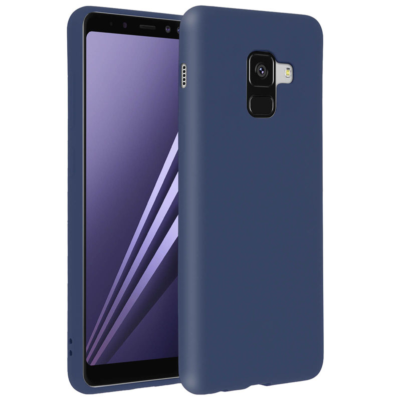Image of Custodia in silicone Forcell Soft Touch blu scuro per Samsung Galaxy A8 cod079
